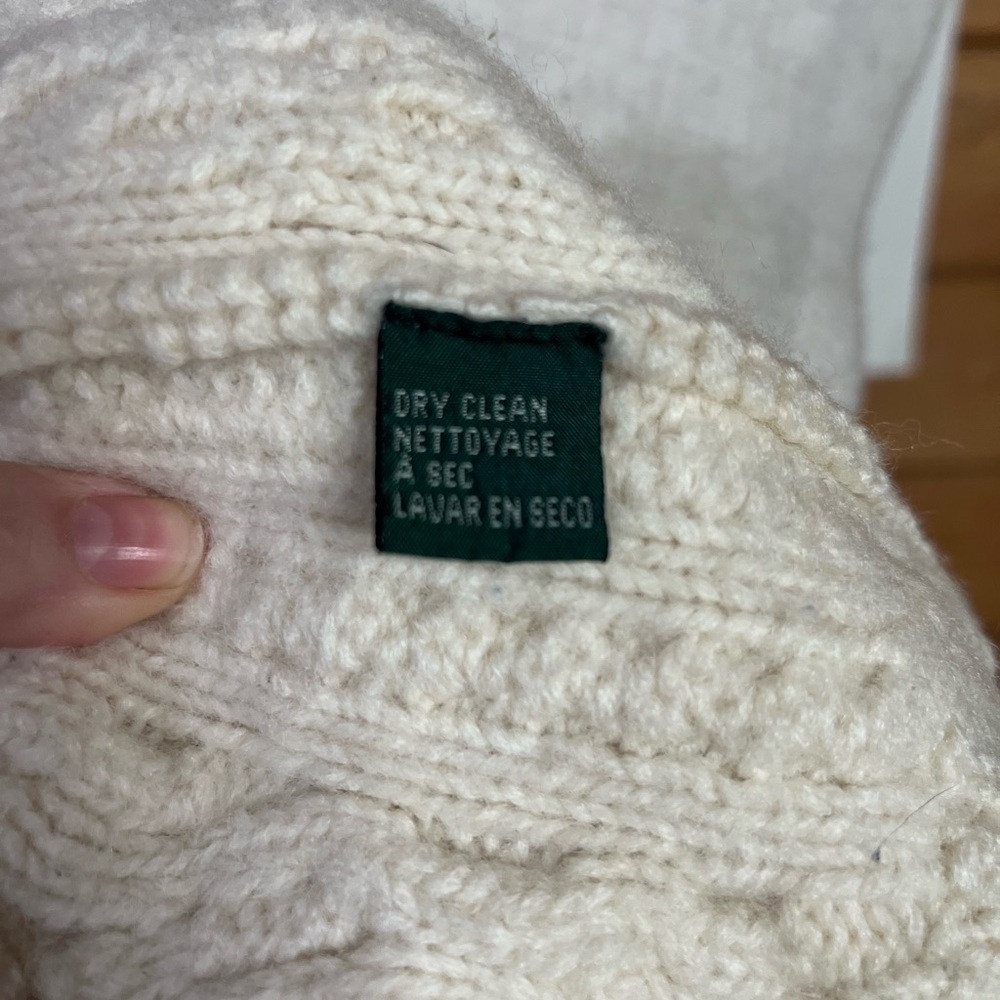 Ralph Lauren Ivory Cable Knit Cardigan - Picture 13 of 14